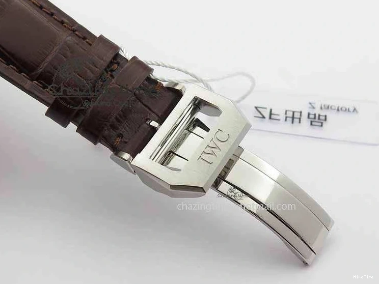MIROTIME 0312 Unique Portuguese IW3714 Diam ZF V2 1:1 Best Edition Gray Dial On Brown Leather Strap A79350 (Slim Movement) 7250